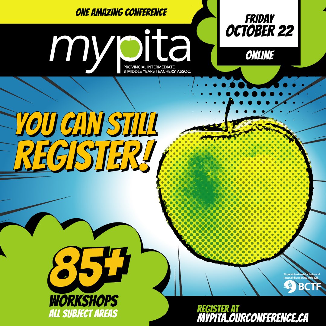 BCPITA's tweet photo. Donβt know what to do on the October 22 pro-d day? There is still time to register for a tonne of great workshops at https://t.co/cbTnGizOI1 #psaday #october22 #mypita2021 #prodday https://t.co/LbSiUhjkIN