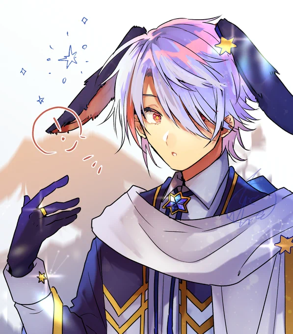 創作キャラの「ステラ=ストーリー」くんです☺️💦
ケーキなどの甘いものが大好きな魔法使いです 