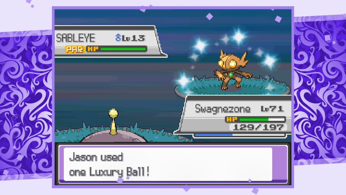 Shiny Sableye! 💎✨

This was a swarm hunt exclusive to Heart Gold and appeared after 14,534 REs! I got my target first phase for once, too!