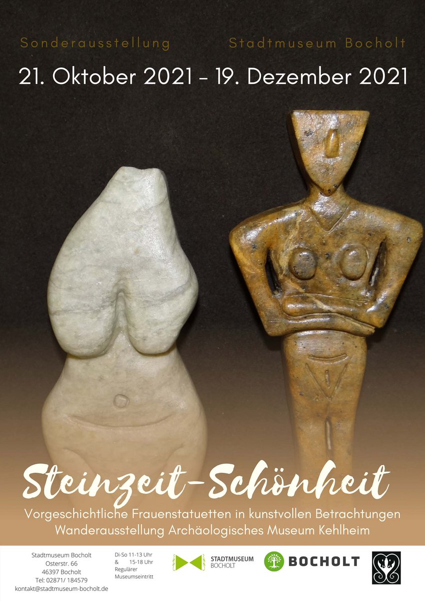 Stadtmuseum #Bocholt zeigt "Steinzeit"-Schönheiten: Sonderausstellung über Frauenstatuetten vom 21. Oktober bis 19. Dezember 2021. presse-service.de/data.aspx/stat…