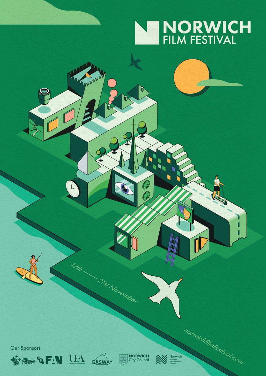 norwichfilmfest's tweet image. 📅 With just one month until #NFF2021 begins on 12th November, here's your first look at our amazing poster for this year's hybrid festival!

🎟️ Tickets for physical screenings on-sale this Friday!

Sign up to our newsletter to be the first to know ➡️ bit.ly/3iTkwBH