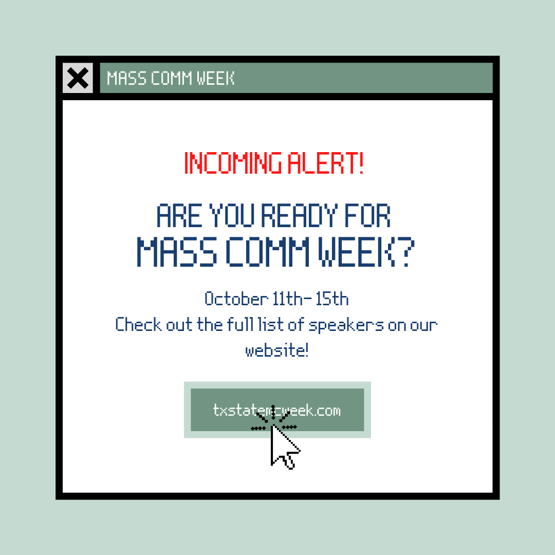 Today is the start of Mass Comm Week! First set of speakers are at 11 am, who are you most excited to see? 😊