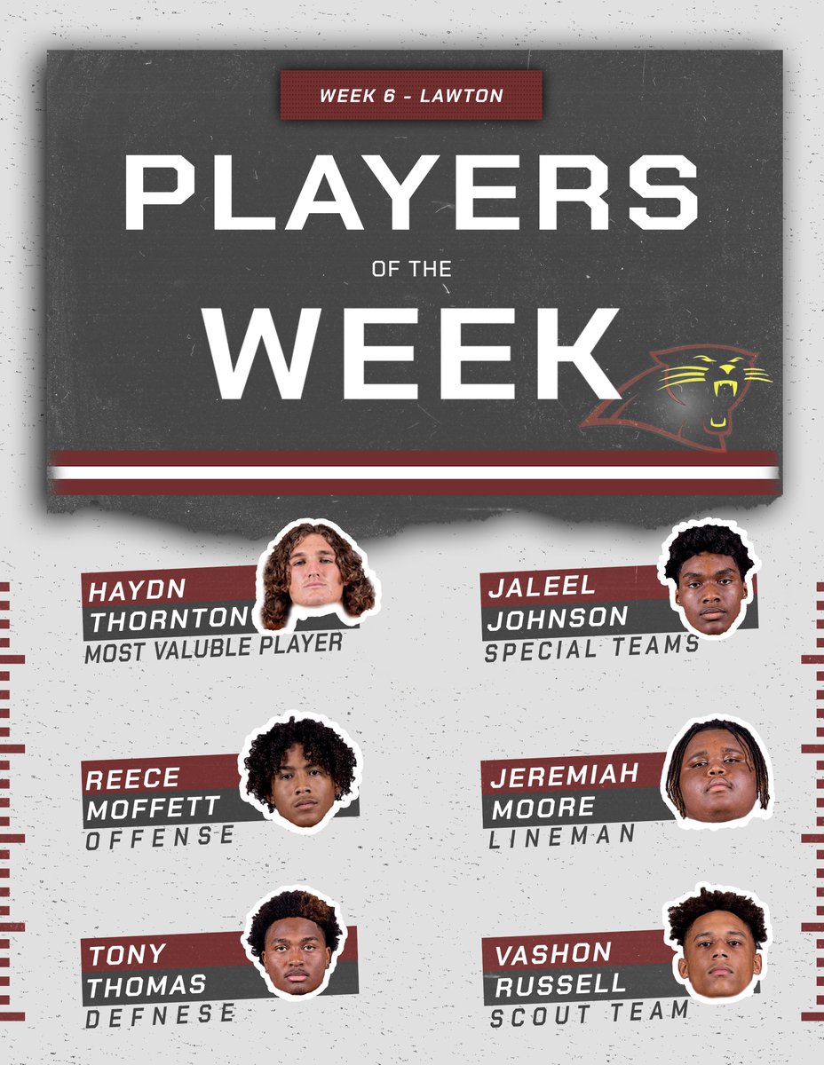 Players of the game vs. Lawton