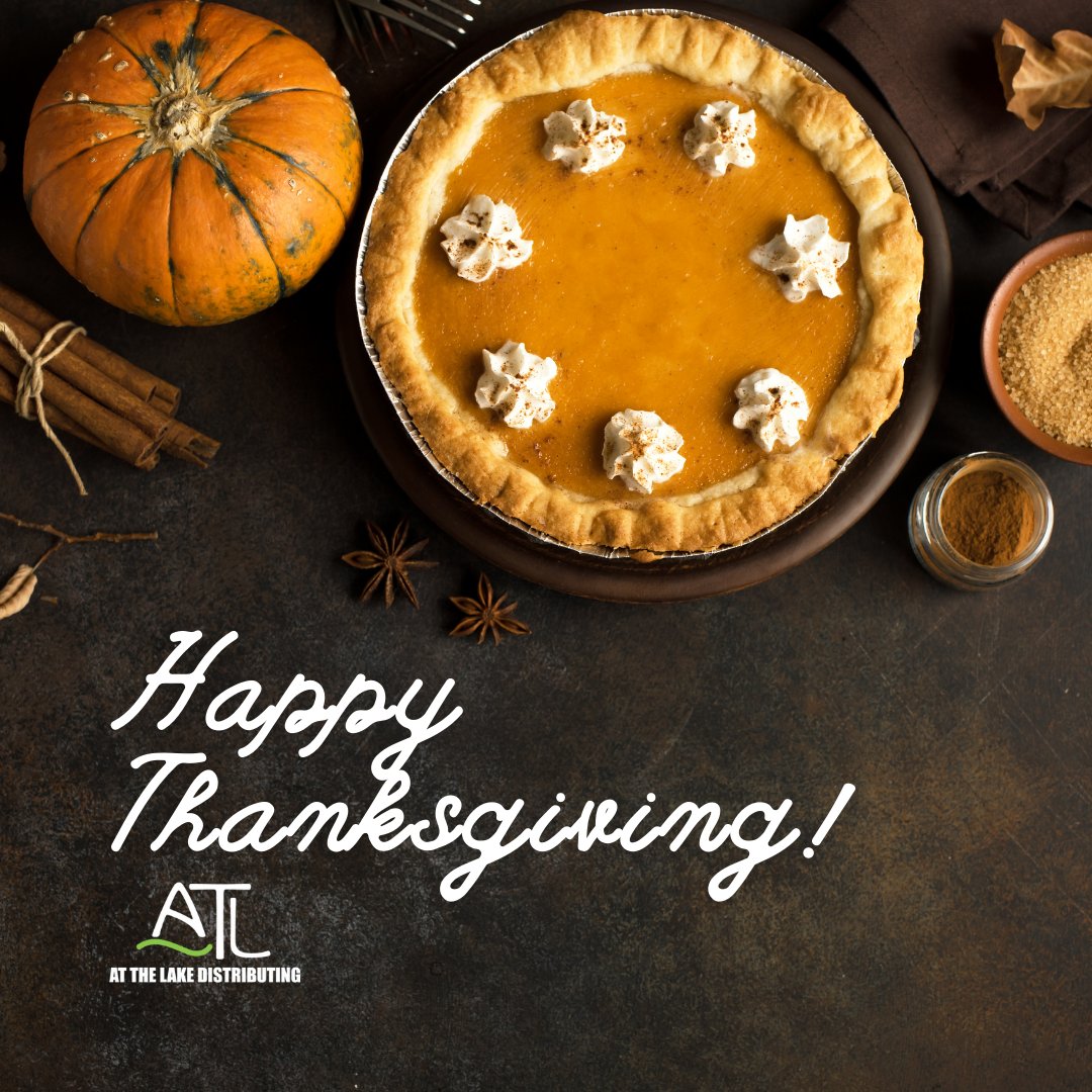AtlDistributing's tweet image. Happy #Thanksgiving! 🦃 

Reminder that our office is closed today as our staff enjoys a long weekend with family and friends 🥧