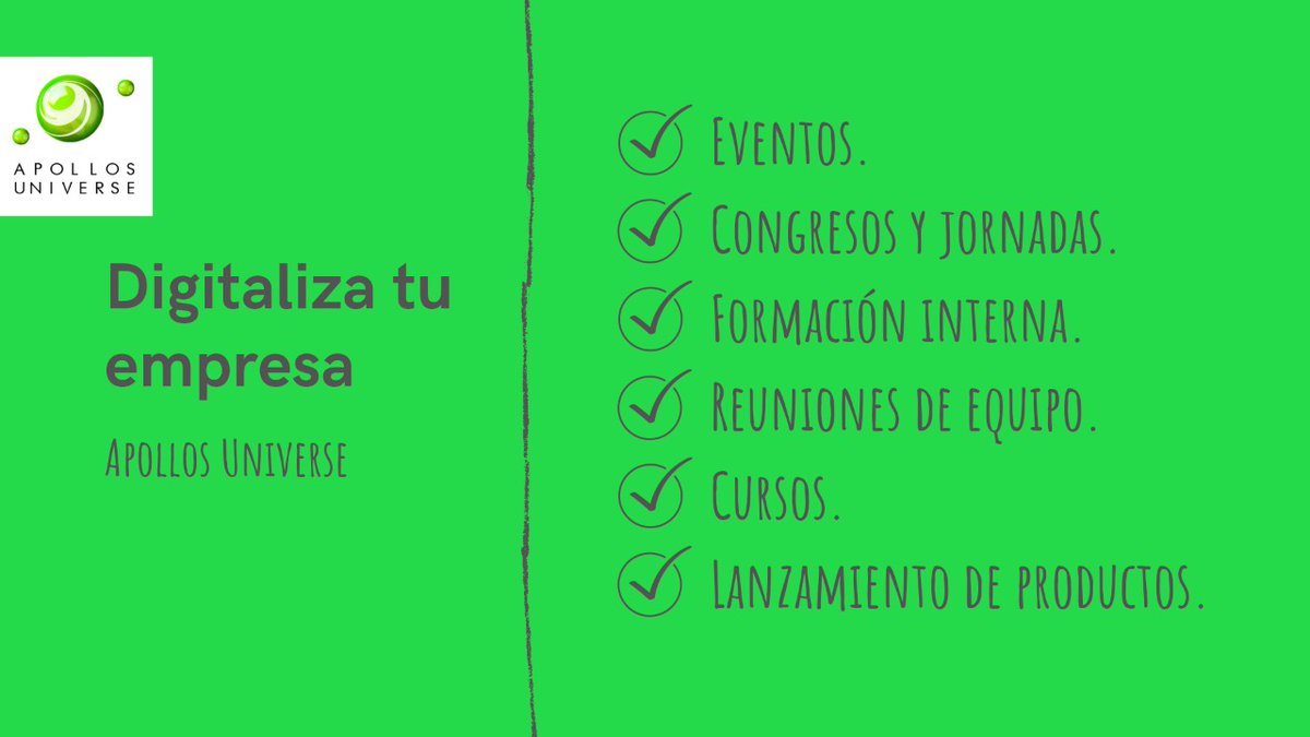 ¿Todavía no conoces Apollo’s? ¡Con una suscripción anual podrás utilizarlo en numerosas ocasiones! Potenciará tus acciones y facilitará la organización: mtr.cool/amysyvtydz #Apps #Eventos #Digitalización