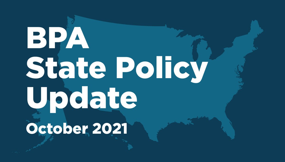 JoinBPA's tweet photo. BPA tracks the latest policy updates and legislative issues in many states across the nation. Check out the latest updates in #AZ, #CO, #CT, #IL, #KS, #ME, #MD, #NJ, #OH, #OR, #PA, #VA, #WV, & DC.
https://t.co/3fsn699U74
#BPAPolicy https://t.co/J6B2WoZv5E