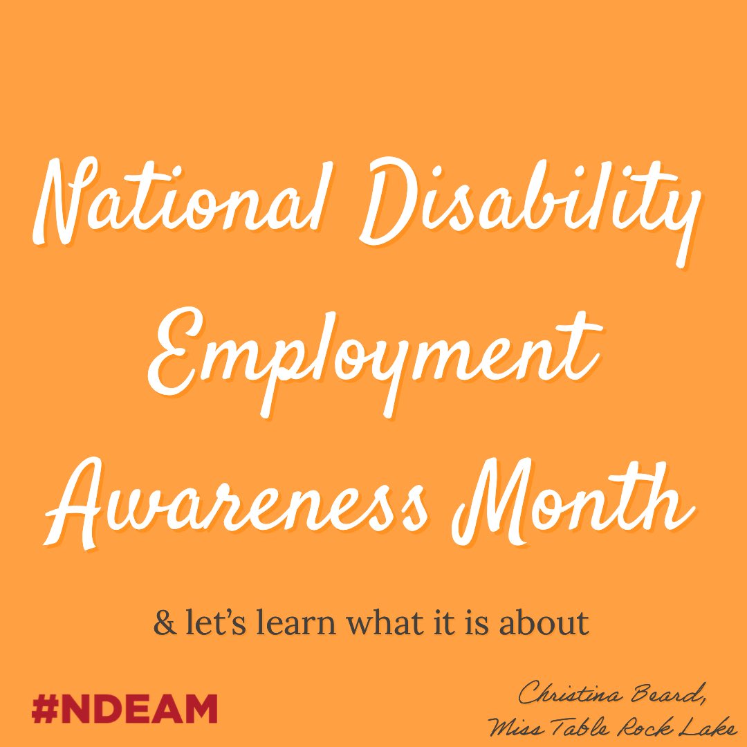MissKCI2023's tweet image. We recognize National Disability Employment Awareness Month each October to commemorate the many contributions of people with disabilities to America’s workplaces and economy. #NDEAM #autism #awareness #education #acceptance #advocacy #seetheablenotthelabel #autismawareness