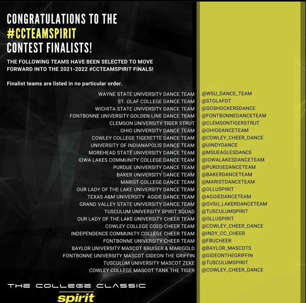 MSUEaglesDance's tweet photo. Thank you to everyone who voted for us! We made it to the final round!💛💙🤍 https://t.co/lycCfKgQDE