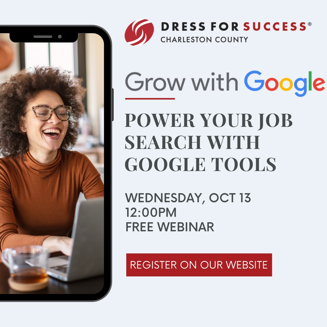 TWO MORE DAYS! Have you registered for our free digital skills workshop with <a href="/Google/">Google</a>? The webinar is taking place on Wednesday at noon. Register now on our website! dfscharleston.org

#GrowWithGoogle #webinar #Charleston #freewebinar