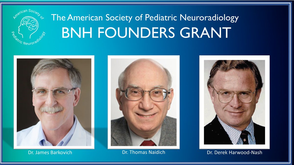 ✨ANNOUNCING our NEW research endowment, the BNH FOUNDERS GRANT, named in honor of the founders of the ASPNR, Drs. Barkovich, Naidich & Harwood-Nash!✨Please consider donating to support #PediNeuroRad #research & help carry on their legacy. Learn more at aspnr.org/aspnr-supporte…