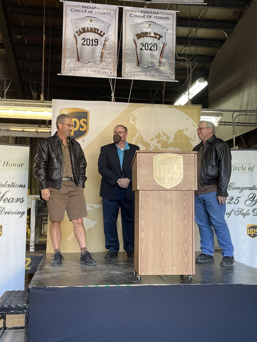 Great to recognize Bob and Greg (L2R) for 25 years of safe driving in Indiana #upssafe <a href="/MidAtlUPSers/">Mid Atlantic UPSers</a>