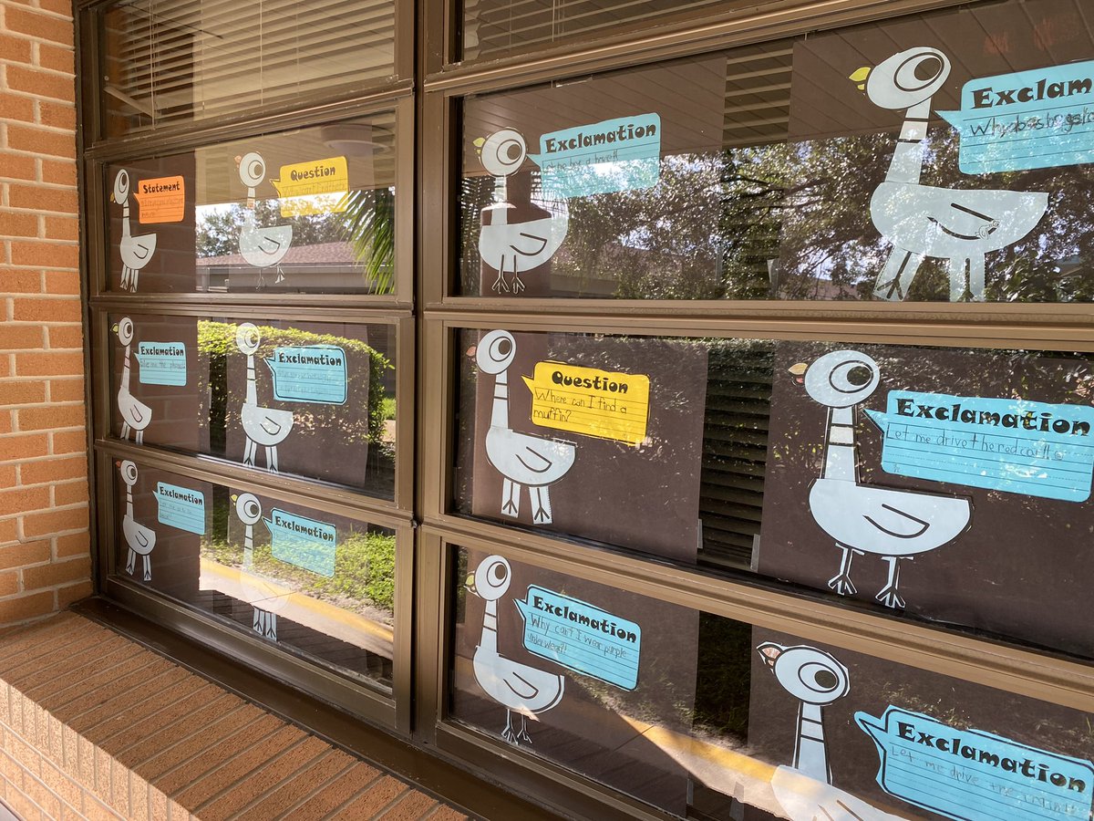 mr_nappi's tweet photo. Last week, during our club time, our fabulous first graders created callouts that showcased their understanding of intonation and punctuation. 

Mo Willems’ @The_Pigeon books are perfect examples for the use of periods, question, and exclamation marks. 

@LelyLionsRoar https://t.co/pJsv3sghO9