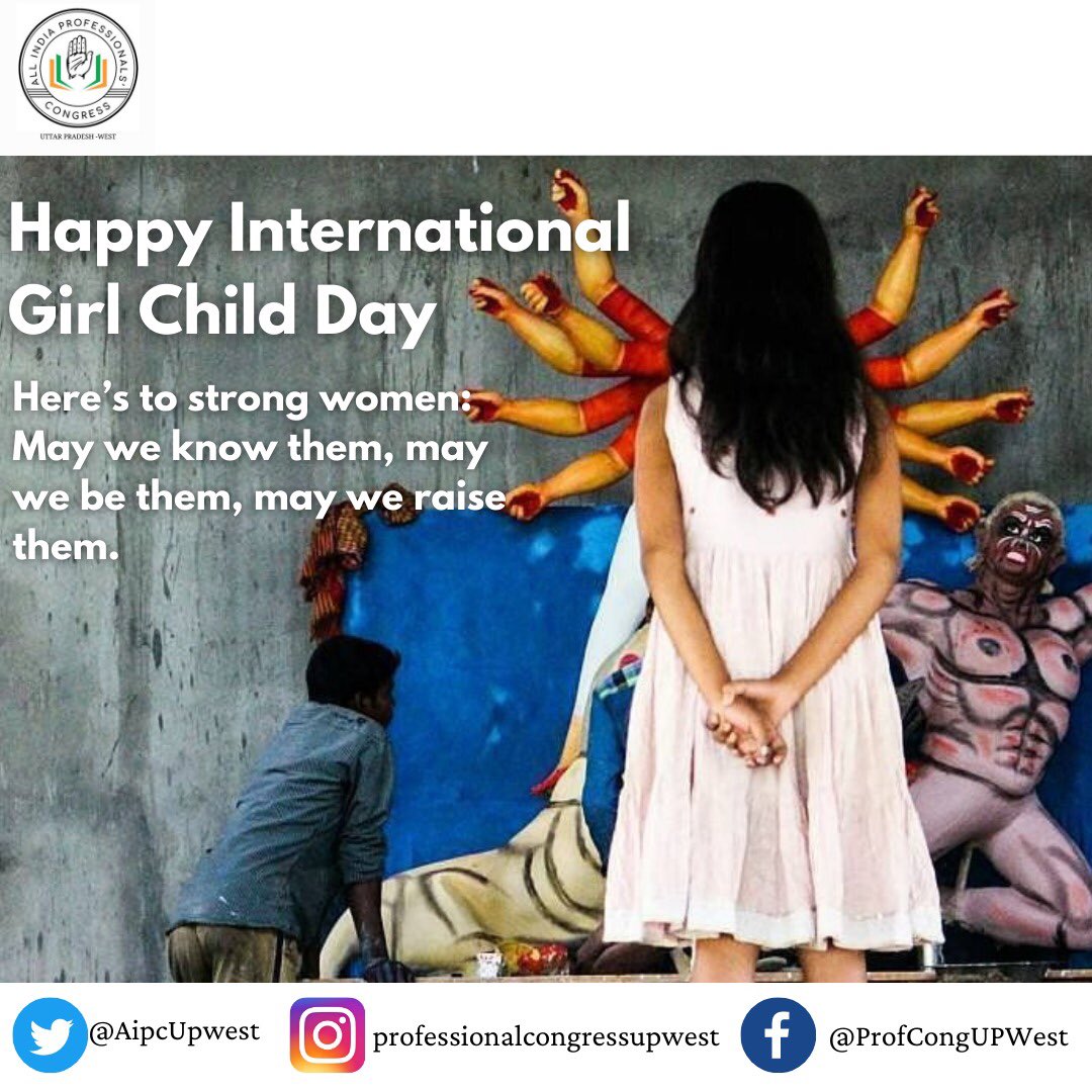 Happy Girl Child Day! 

@INCIndia @INCUttarPradesh @ProfCong @guks123 @atulchtr  @SalmanSoz @dnetta @dubeyamitabh @amitabhbaghel @prateekdwivedi0 @mrafi 

#girlchildday #girlpower #girlchild #women #savegirlchild #educatewomen #womenempowerment #FreedomDay