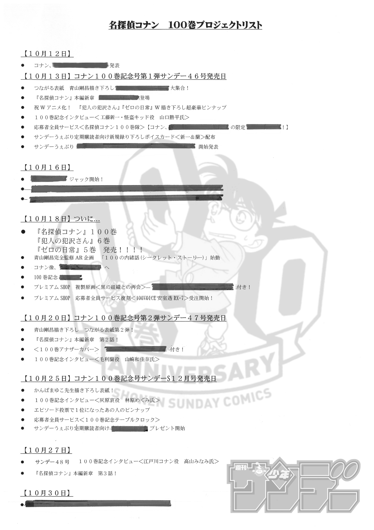 江戸川コナン こんなの見つけちゃった 10月12日って今日のこと まさか100巻とはな T Co Dlhfenlsp1 Twitter