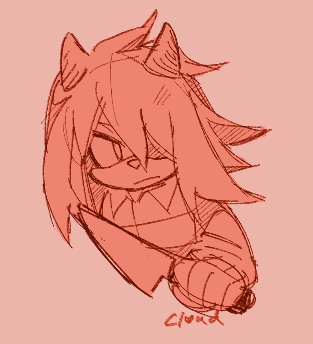 also drew kris in sonic style, sort of a goat [ #DELTARUNE ]