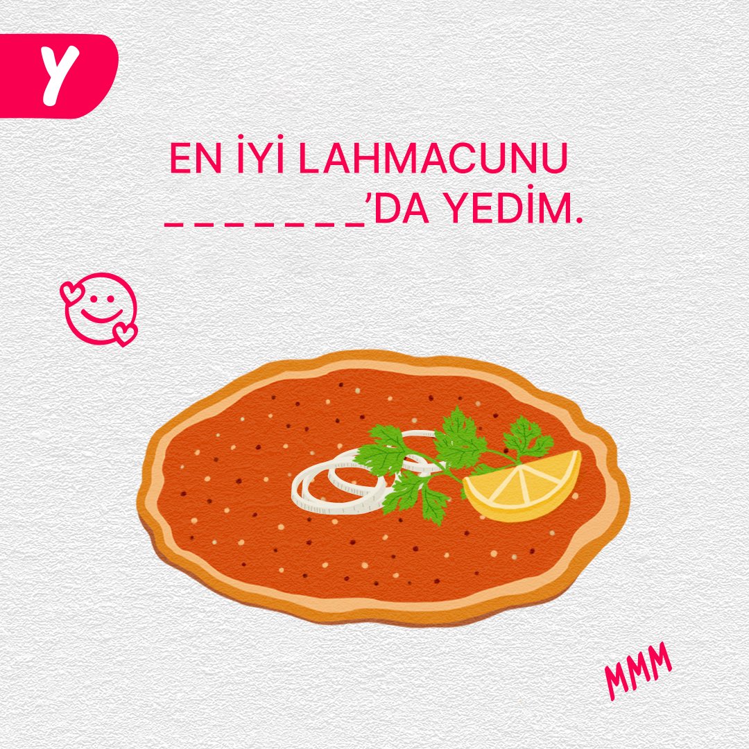 yemeksepeti's tweet photo. Peki sen en iyi lahmacunu nerede yedin?🥰
#lovemacun https://t.co/L2TdMBPVR2