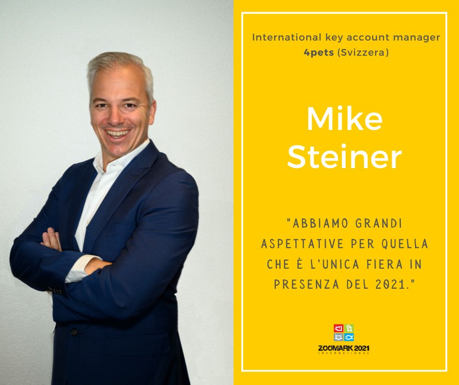 ZoomarkInt's tweet photo. La voce degli espositori di Zoomark International!
Leggi l'intervista completa a Mike Steiner, International key account manager 4 pets Svizzera: https://t.co/PfFrHiVOP0
#4pets #zoomark21 https://t.co/agrnZMHjYS