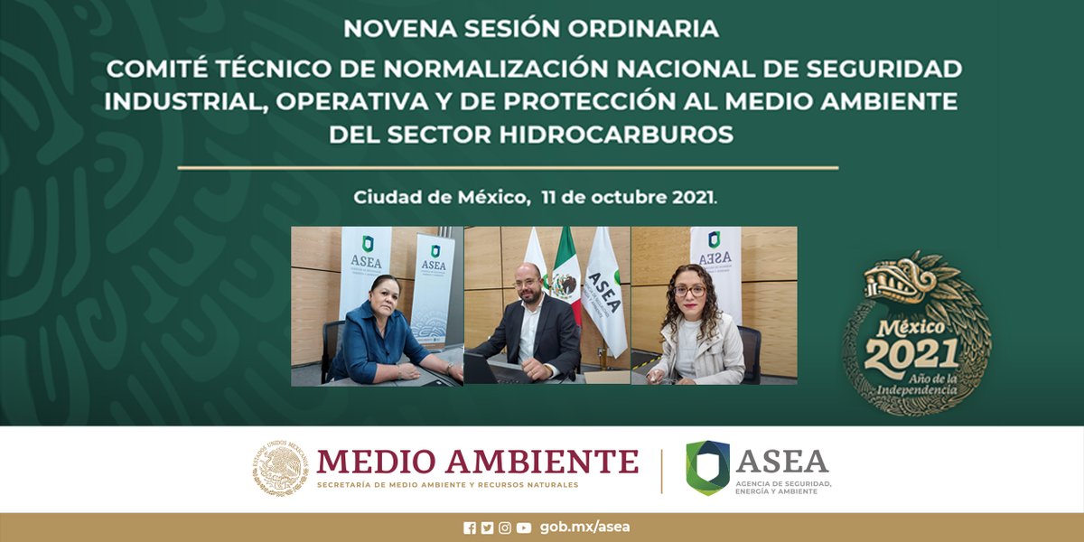 agencia_asea's tweet photo. Con la 9ª sesión ordinaria del #COTASEA, la #ASEA continúa con los trabajos para garantizar que las actividades del #SectorHidrocarburos se lleven a cabo con base en estándares actualizados, cumpliendo con la misión de velar por la seguridad de las personas y el #MedioAmbiente. https://t.co/5jTeHgmJI1