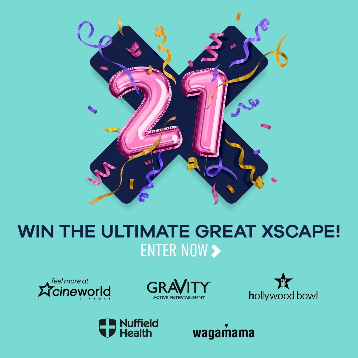 XscapeMK's tweet photo. Your chance to win brand passes for a whole year! 👀🎉 To celebrate our 21st Birthday this month, we’ve partnered up with brand favourites to give you the chance to #win the Ultimate Great Xscape! ENTER NOW: https://t.co/or6yWELWpN Draw closes 31.10.2021, see our website for T&amp;Cs https://t.co/f9UOvQPxpW