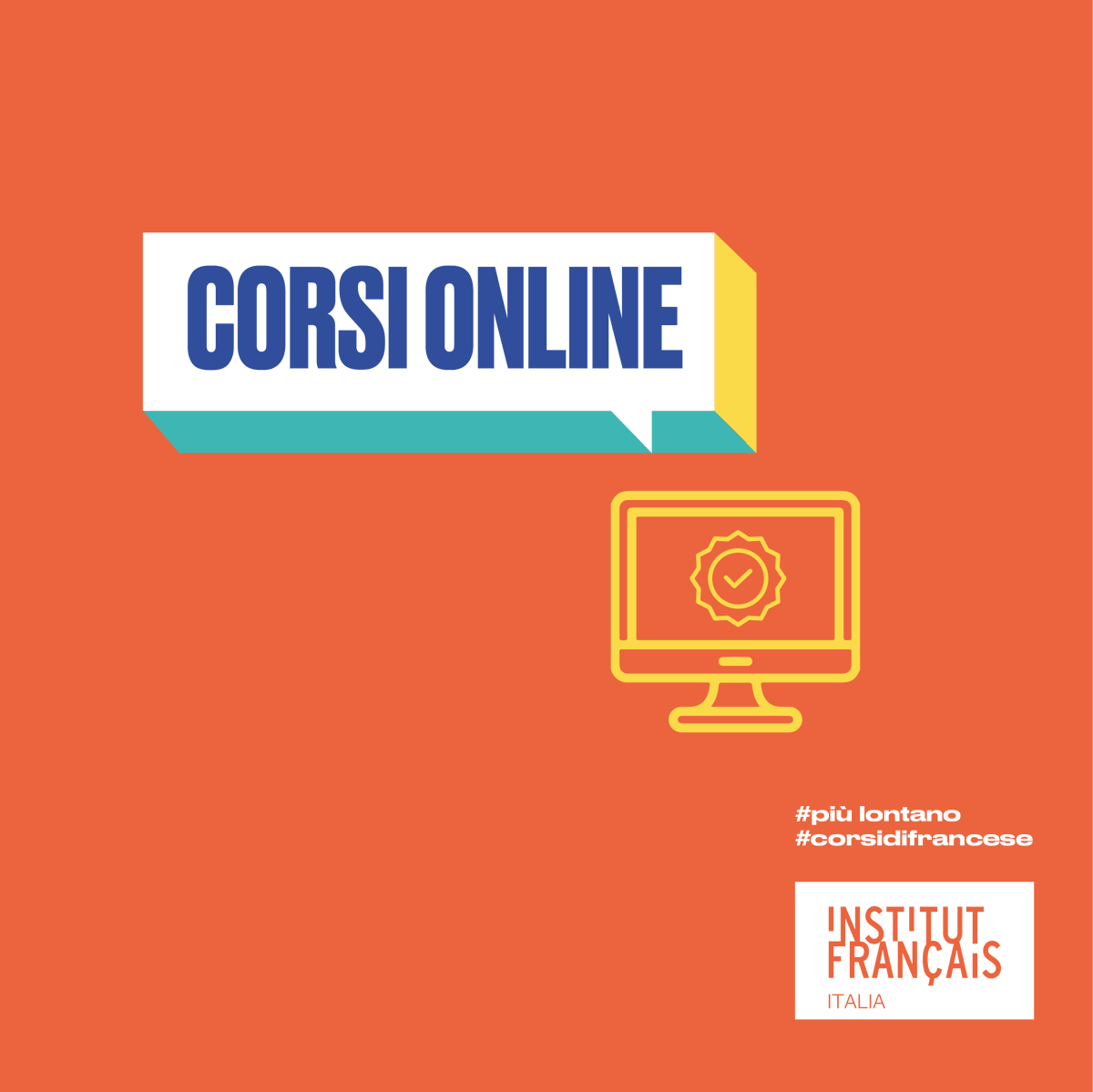 Avvicinati all'Institut français più vicino a te per scoprire tutta la gamma di corsi a distanza. Nelle sedi di Milano, Firenze, Napoli e Palermo i corsi collettivi vengono proposti anche online 💻 
👉 Consulta il sito per maggior informazioni