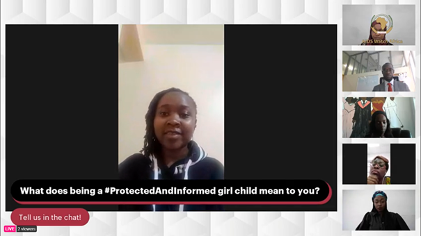 UNAIDS_AU_ECA's tweet photo. For #IDG2021, two young female leaders from #EducationPlus raised the challenges girls in Africa are facing "#COVID19 made a situation bad worse, exacerbating existing inequalities & lack of access to #HIV prevention for girls in all their diversity" #ProtectedAndInformed https://t.co/YSxDYZB7HY