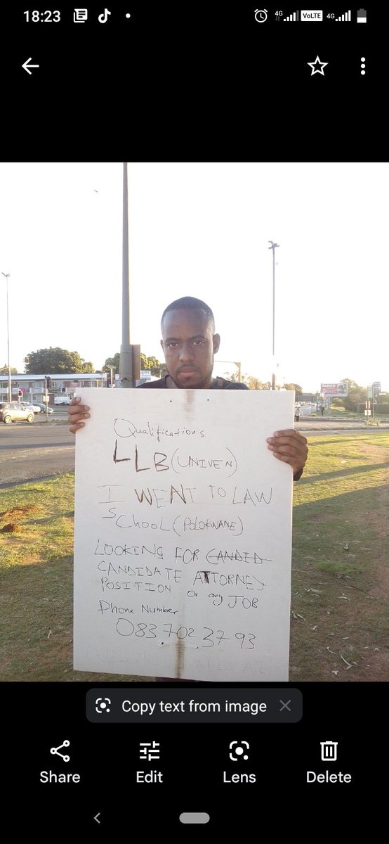 Netshiavha4's tweet image. My name is Israel Netshiavha. I have an LLB from University of Venda and I went to law school. I am looking for a job as a Candidate Attorney or any job in the  market. My number is 0837023793, even on WhatsApp . I am willing to relocate. Please retweet 🙏🙏🙏