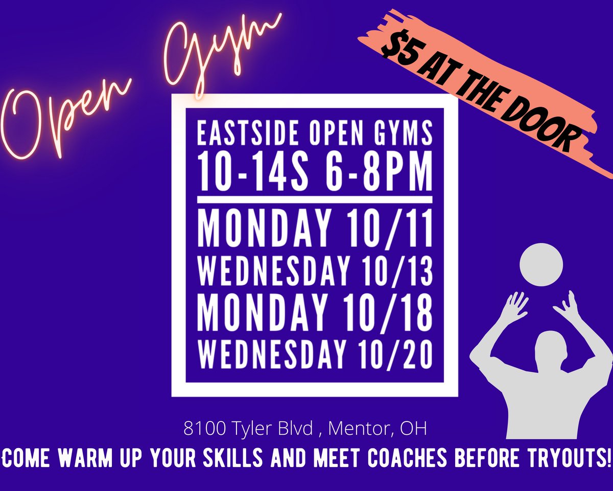 jsteible4's tweet photo. Open gyms start tonight! #ECJ https://t.co/D3i7e2RnIH
