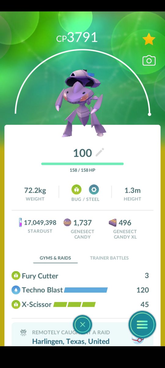 00BeardedSaiyan's tweet photo. Max out Monday! @AdonisCreatus #Genesect #GenesectRaids #WorldWaFuCrew https://t.co/Y4yerg97ed