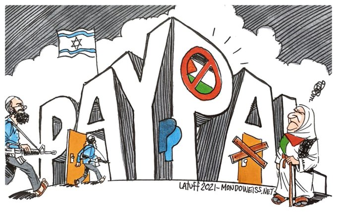 OurHeartPalest2's tweet photo. #Palestinian human rights organizations are demanding that #PayPal end its “discriminatory” policy that prevents Palestinians from the occupied territory from using its platform. @OurHeartPalest2  #BDS https://t.co/t4GhAi8MCa