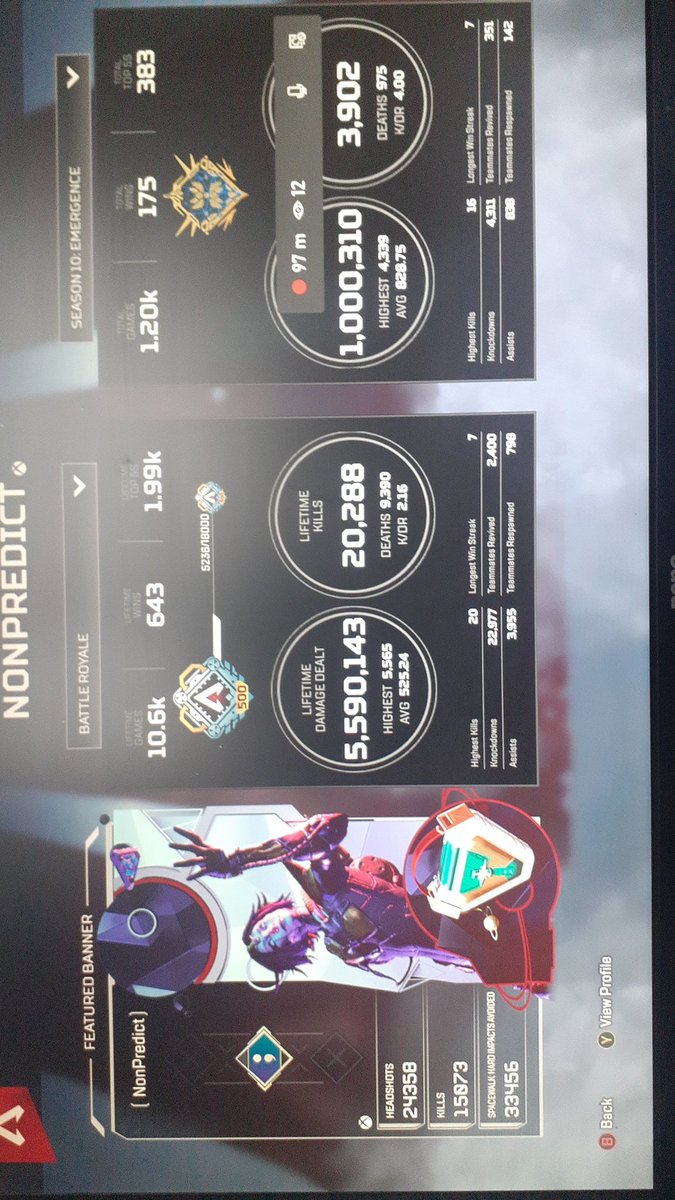 NonPredict's tweet image. Apex stats 🔥