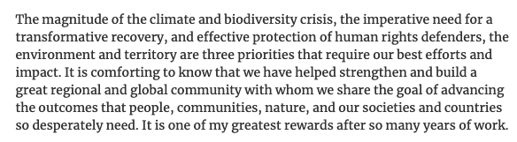 astridpuentes's tweet photo. The magnitude of the #climatecrises and #BiodiversityCrisis, the imperative need for a #transformativerecovery, and effective protection of human rights defenders, the environment and territory are three priorities that require our best efforts and impact. 6/7 https://t.co/IVcBEzYaAV