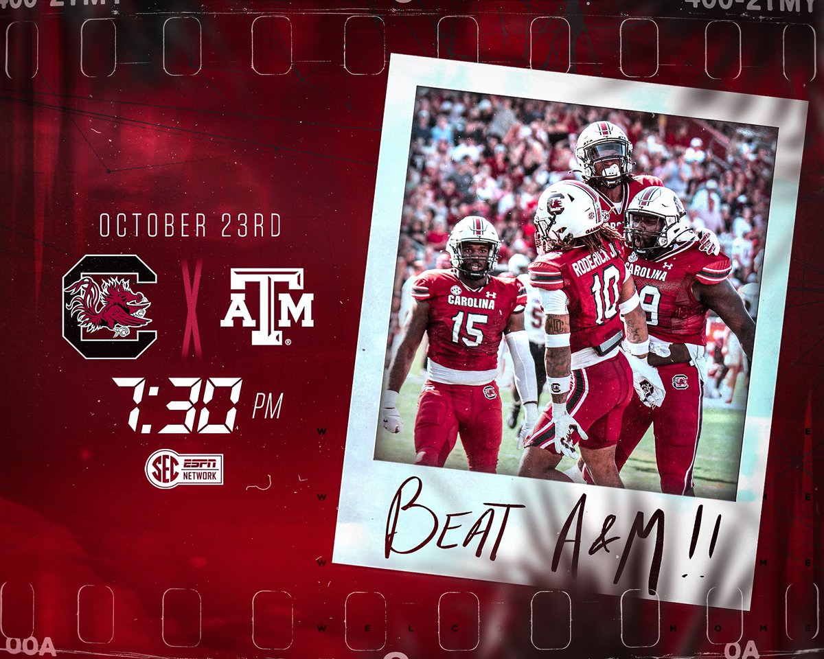 GamecockFB's tweet photo. Kickoff time is set for our trip to College Station 🤙 https://t.co/3KbvhDvYXq
