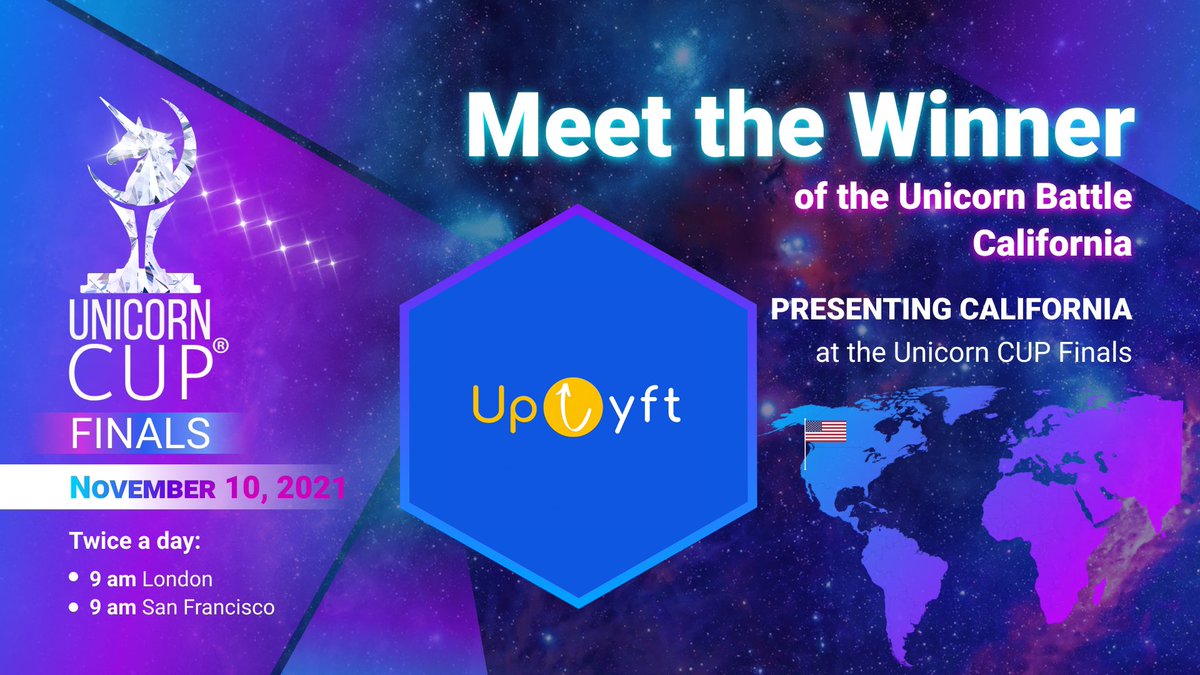 UpLyft will represent California at the upcoming Global Finals! It showed great results by winning Unicorn Battle in California and we are ready to talk about this startup more!
Check the post👇🏻                        facebook.com/99992317336479…