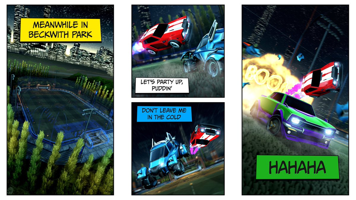 InfoRLECU's tweet photo. Nuevo adelanto DLC BATMAN VS JOKER 🦇🤡
Tenemos referencias a varios villanos de #Batman, tales como, #HarleyQuinn, #SrFrio y #Joker.
#RocketLeague⚽️🏎💨
#TakeYourShot🚀 https://t.co/SJ2gShuwSm