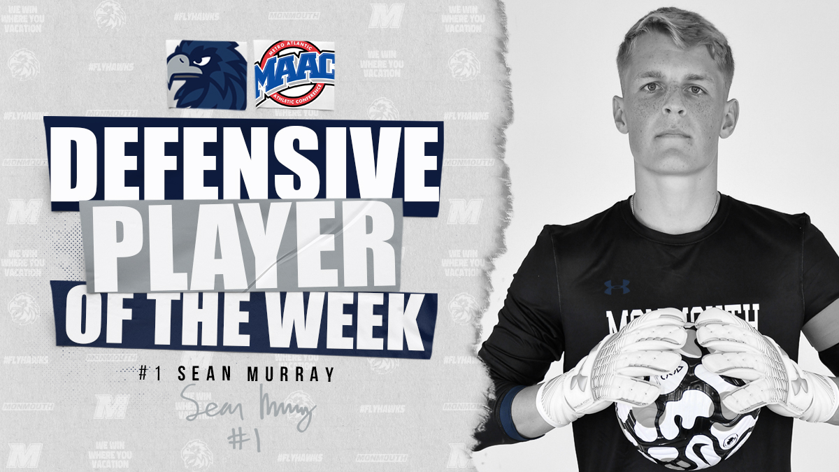 MonmouthHawks's tweet image. A 2-0 week for @MonmouthSoccer and Sean Murray is your MAAC Defensive Player of the Week! 

#FlyHawks