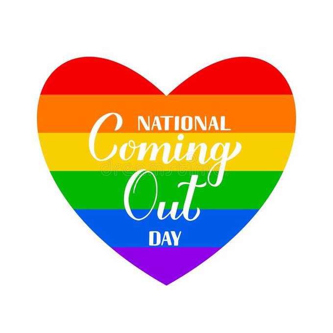 Wishing everyone a happy #NationalComingOutDay 🌈 Just remember to never be afraid or ashamed to be your