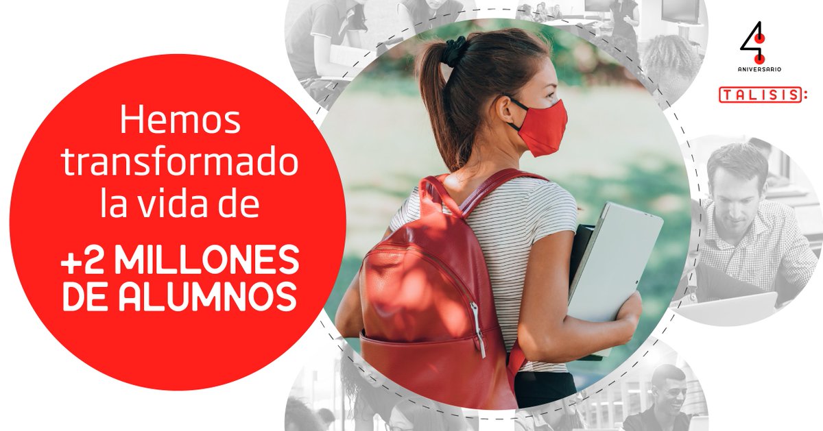 A lo largo de los últimos 4 años hemos impactado la vida de más de 2 millones de alumnos en todo México. 

Seguiremos trabajando para transformar a todavía más personas. 

#4AñosTalisis