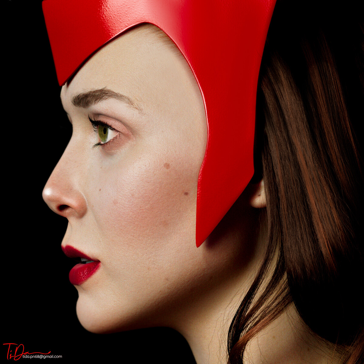 tda_pn's tweet photo. My #WandaVision  3D #portrait  that I was working on for a while. https://t.co/NOGEV2YjRa