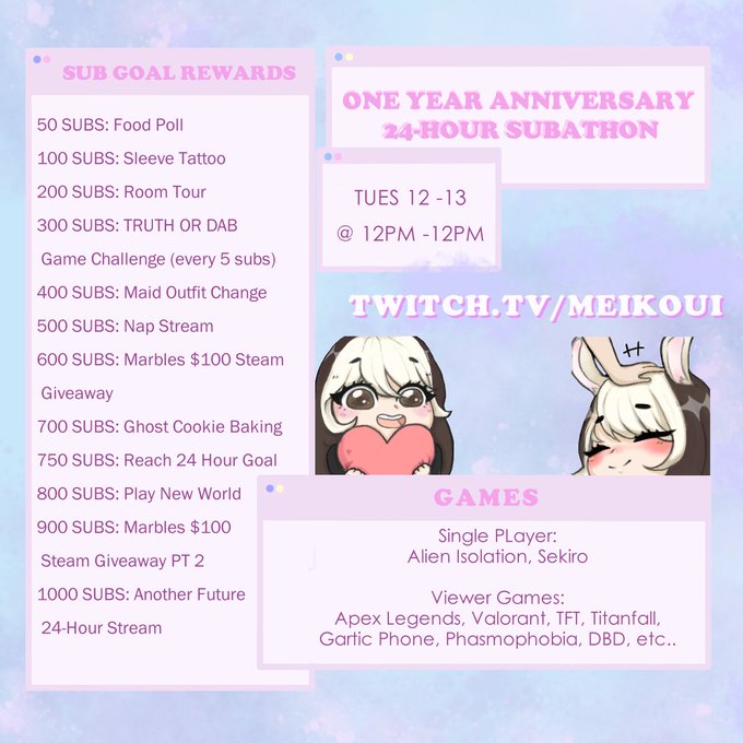 HAPPY (almost) ONE YEAR of streaming on Twitch! Here&rsquo;s what&rsquo;s to come to tomorrow&rsquo;s 24-Hour capped stream<a href="/tag/twitchstreamer"class="tags"><span>#twitchstreamer</span></a><a href="/tag/genshinimpact"class="tags"><span>#genshinimpact</span></a><a href="/tag/hutao"class="tags"><span>#hutao</span></a>
