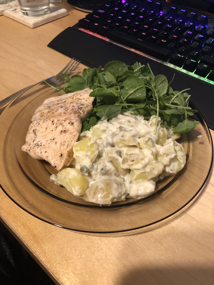 Honing my skills with <a href="/sortedfood/">Sorted Food</a>’s Lemon Baked Salmon with Watercress and Potato Salad. I am absolutely loving meal packs. They have brought the joy back into cooking for me. I’m excited to make dinner again!