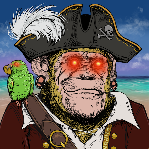 Primate_Pirate's tweet photo. @opensea Queen of the Primates "knifebebe", the resident female artist behind @PrimatesSociety is passionate about her work, dedicated to her community, and has set the bar incredibly high for future projects.

#PrimateSocialSociety #WomenInCrypto https://t.co/gJURp8NmHc