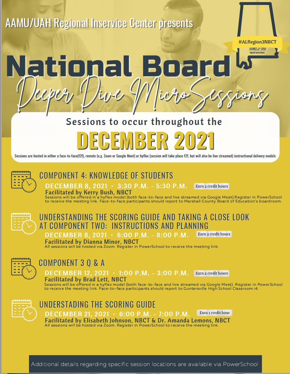 We know some of your most “burning questions” &amp; "wonderings" arise after you’ve had a chance to process the content from our whole gr course offerings, it's why we designed “NB Deeper Dive Microsessions”-- to provide candidates w/ add'l support. 

Register
docs.google.com/document/d/1KB…
