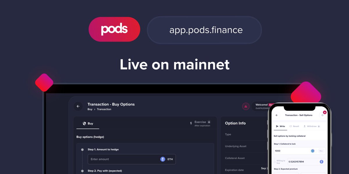 PodsFinance's tweet photo. 1/ We're thrilled to announce the release of Pods on Ethereum Mainnet!!

https://t.co/JKJqW7xvWZ https://t.co/hAt9Hs3yst