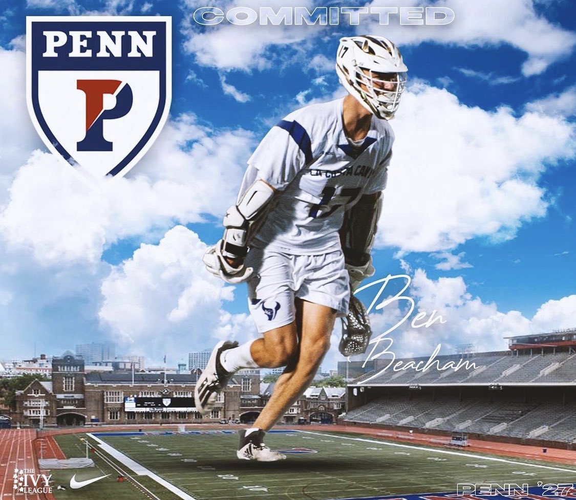 .@ILPreps No. 12 junior Ben Beacham ‘23, M, La Costa Canyon (Calif.) / <a href="/MadDogLax/">Mad Dog Lacrosse</a> has committed to <a href="/PennMensLax/">Penn Men's Lacrosse</a>. Tall, ambidextrous and athletic, Beacham is a smooth two-way playmaker who also plays with <a href="/WestCoastStarz/">West Coast Starz</a> and <a href="/Bulls_Lacrosse/">Bulls Lacrosse Club</a>: youtube.com/watch?v=-5lvBd…
