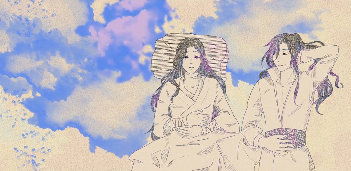 CopperPhthalo's tweet photo. stills from a #hualian animatic I'm working on🌸 https://t.co/SqTxTRskFt