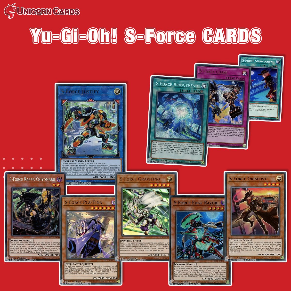 UnicornCardsUK's tweet photo. S-Force Cards:
Get these cards now before the release of "Battle of Chaos" set https://t.co/4uWUs9qau5
#YuGiOh #yugiohcards #yugiohcommunity #yugiohcollection #yugiohcollector #遊戯王 #SForce #SecurityForce https://t.co/pRvynKDw0Y