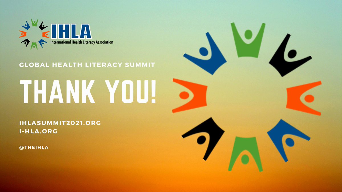 Thank you to all who joined the Global Health Literacy Summit! 
Still open for your benefits:
💚 platform with replay in October 
🖤 evaluation 
🧡 dance challenge 
💙 questionnaire on IHLA Vision on Health Literacy for All. 
Keep up the active engagement!#healthliteracy #ihla