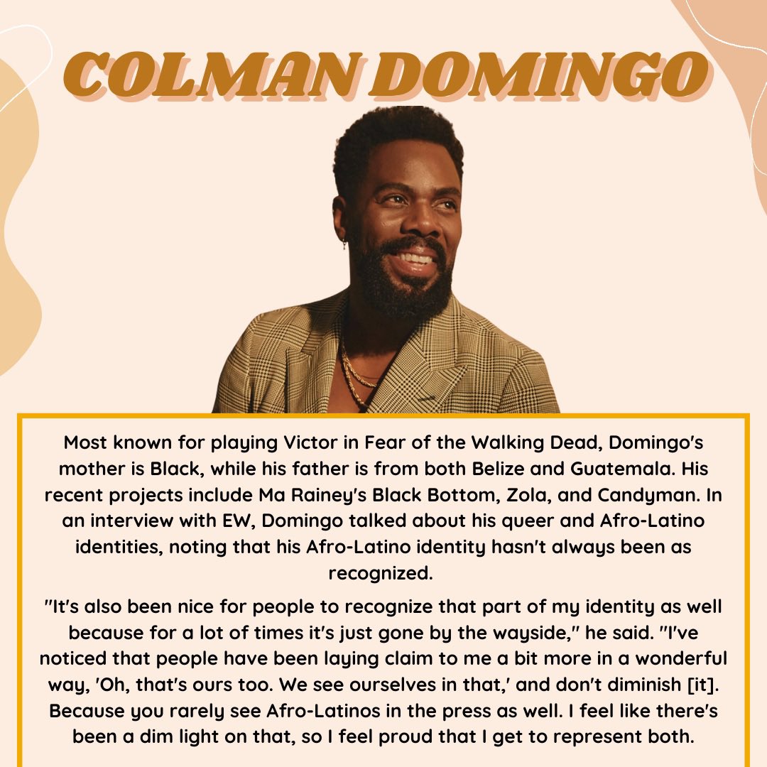 TandemEd's tweet image. In honor of Latinx Heritage month, we wanted to spotlight some Afro-Latinx stars! This week we’re starting off with Colman Domingo!

#latinxheritagemonth #afrolatinx