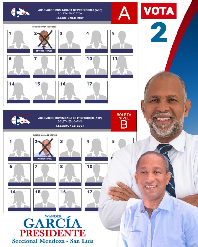 WanderCirc's tweet photo. Este Miercoles 13 de Octubre Vota por el Proximo Presidente Nacional de la ADP,  Profesor Eduardo Hidalgo y Wander García Presidente Seccional Mendoza San Luis, Es a Ganar que Vamos, en el nombre  de Jesus🙏

#Vota2
#SeccionalMendozaSanLuis
#HidalgoVuelve
#WanderGarciaPresidente https://t.co/lpPXPYd2bY