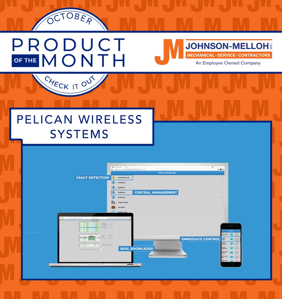 Ever wish there was a better way to control your business's climate? Pelican Wireless Systems offer an intuitive, affordable, and powerful building management tool to help your business. Contact us today to find out more!

#JohnsonMelloh #PelicanWirelessSystems #Automation